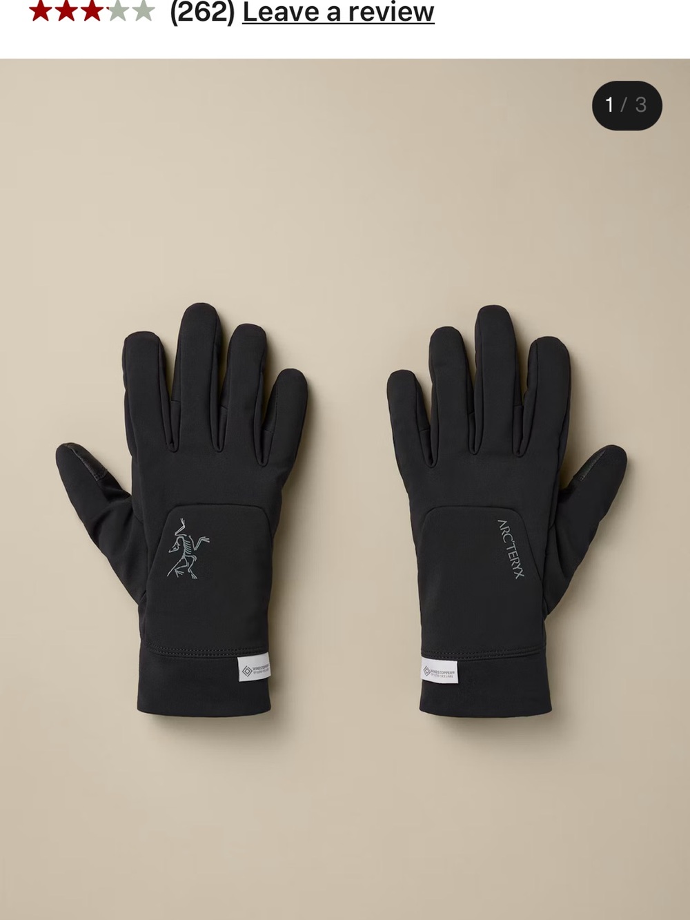 Arc'teryx Black Men's Venta Gore-Tex Glove